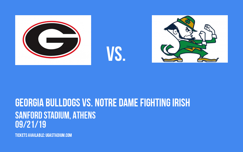 PARKING: Georgia Bulldogs vs. Notre Dame Fighting Irish at Sanford Stadium tickets PARKING: Georgia Bulldogs vs. Notre Dame Fighting Irish at Sanford Stadium