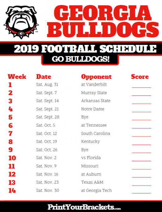 Georgia Bulldogs vs. Kentucky Wildcats at Sanford Stadium